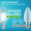 Лампа светодиодная филаментная LED 8 Вт 540 лм 4100К свеча нейтральный E14 AC 220В прозрачная колба Elementary Gauss