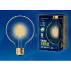 Лампа светодиодная декоративная LED 6вт 220-250В шар G95 510Лм Е27 2250К золотая колба Vintage