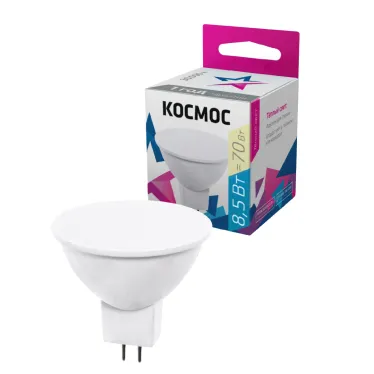 Лампа светодиодная LED 8.5Вт JCDR 220В GU5.3 D50x45 3000K теплый 720 лм