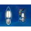 Лампа светодиодная.LED-C35-13W/3000K/E27/CL PLS02WH картон Форма свеча, прозрачная. Sky. Теплый (3000К). Картон.