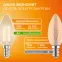Лампа светодиодная филаментная LED 12 Вт 730 лм 2700К свеча теплый E14 AC 220В прозрачная колба Elementary Gauss