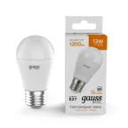 Лампа светодиодная LED 13 Вт 1200 лм 3000К шар P45 теплый E27 AC 220В Basic Gauss