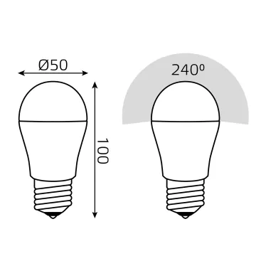 Лампа светодиодная LED 13 Вт 1200 лм 3000К шар P45 теплый E27 AC 220В Basic Gauss