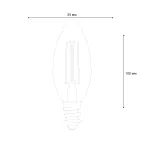Лампа светодиодная LED-C35-9W/3000K/E14/CL/DIM GLA01TR диммируемая. Форма ''свеча'', прозрачная. Air. Теплый (3000K). Картон.