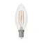 Лампа светодиодная LED-C35-9W/3000K/E14/CL/DIM GLA01TR диммируемая. Форма ''свеча'', прозрачная. Air. Теплый (3000K). Картон.