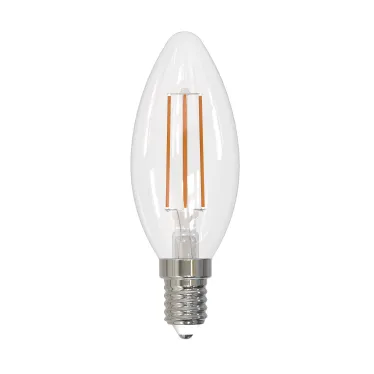 Лампа светодиодная LED-C35-9W/3000K/E14/CL/DIM GLA01TR диммируемая. Форма ''свеча'', прозрачная. Air. Теплый (3000K). Картон.