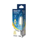 Лампа светодиодная LED-C35-9W/3000K/E14/CL/DIM GLA01TR диммируемая. Форма ''свеча'', прозрачная. Air. Теплый (3000K). Картон.