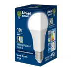Лампа светодиодная с датчиком освещенности LED-A60-10W/4000K/E27/PS PLS10WH ФормаA матовая Белый свет (4000K)