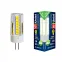 Лампа светодиодна прозрачная 5 Вт Теплый белый свет 3000К Картон ТМ Uniel LED-JC-220/5W/3000K/G4/CL GLZ09TR