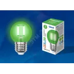 Лампа светодиодная декоративная цветная LED 5вт 200-250В шар 350Лм Е27 ЗЕЛЕНЫЙ Air color