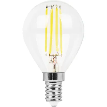 Лампа светодиодная LED 9вт Е14 теплый шар FILAMENT