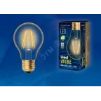 Лампа светодиодная декоративная LED 6вт 220-250В форма А 540Лм Е27 2250К золотая колба Vintage