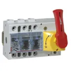 Выключатель-разъединитель Vistop - 160 A - 3П - рукоятка сбоку - красная рукоятка / желтая панель | 022351 | Legrand