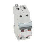 Выключатель автоматический двухполюсный DX3 6000 1А B 10кА | 407502 | Legrand