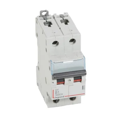 Выключатель автоматический двухполюсный DX3 6000 1А B 10кА | 407502 | Legrand