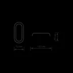 Светильник светодиодный пылевлагозащищенный для ЖКХ Elementary овал 8W 700lm 6500K 160-260V IP65 160*90*46мм белый LED 1/40 | 161411308 | Gauss