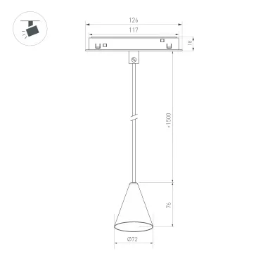 Светильник SP-TOR-PILL-PRISM-R400-25W Day4000 (WH, 100 deg, 230V) (Arlight, IP20 Металл, 3 года)