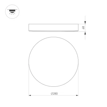 Светильник SP-FLOWER-R280-15W Day4000 (WH, 110 deg, 230V) (Arlight, IP54 Пластик, 3 года)