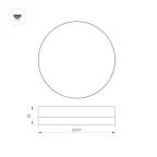 Светильник CL-SMURF-R400-30W Day4000-MIX (WH, 140 deg, 230V) (, IP40 Пластик, 3 года)