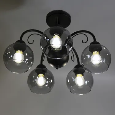 Светильник Берта 151 черн.муар (Плафон 06333) НСБ 01-5х60-132 Е27 ИУ