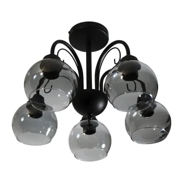 Светильник Берта 151 черн.муар (Плафон 06333) НСБ 01-5х60-132 Е27 ИУ