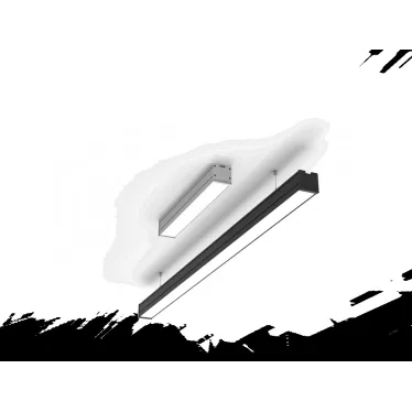 Светильник светодиодный Mercury Pro накладной 21 Вт 4000 К 1507х65х65 мм IP54 RAL9005 черный муар с рассеивателем опал БАП