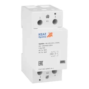 Контактор 230В AC НО НЗ 40А OptiDin MK-100-4011-230AC