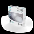 Светильник светодиодный пылевлагозащищенный для ЖКХ HALL круг 12W 940lm 4000K 200-240V IP40 D130*33мм белый с акус сенс | 193411212-OAS | Gauss