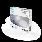 Светильник светодиодный пылевлагозащищенный для ЖКХ HALL круг 12W 940lm 4000K 200-240V IP40 D130*33мм белый с акус сенс | 193411212-OAS | Gauss