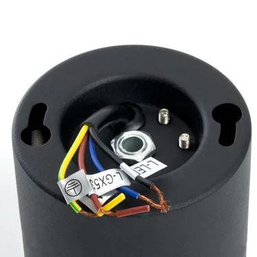 Светильник потолочный под лампу макс 12W, 230V, GX53 и подсветка 4000K, черный HL349 | 41460 | FERON