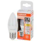                  Лампа светодиодная LED Star Свеча 5Вт (замена 40Вт), 470Лм, 2700К, цоколь E27 OSRAM
               