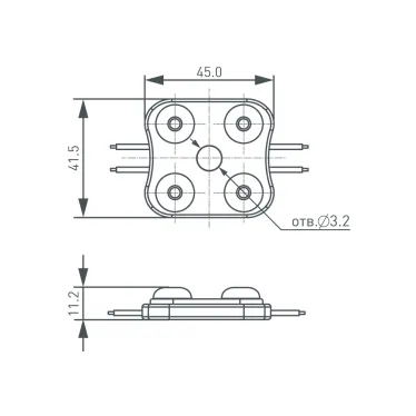 Светильник SP-SPICY-WALL-MINI-TWIN-S104x39-2x3W Warm3000 (WH, 40 deg, 230V) (, IP20 Металл, 3 года)