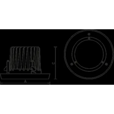 Светильник светодиодный промышленный MATRIX/R LED (60) silver 4000K | 1424000100 | Световые Технологии