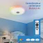 Cветильник светодиодный накладной ULI-D291 72W/SW+RGB/50 MERCURY Диммируемый Пульт ДУ (в/к) Встроенная Bluetooth колонка Теплый свет (3000К) /(4000К)/ Дневной свет(6500К)/ RGB 5700 Лм