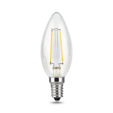 Лампа светодиодная филаментная LED 11 Вт 830 лм 4100К свеча нейтральный E14 AC 220В прозрачная колба Black Filament Gauss