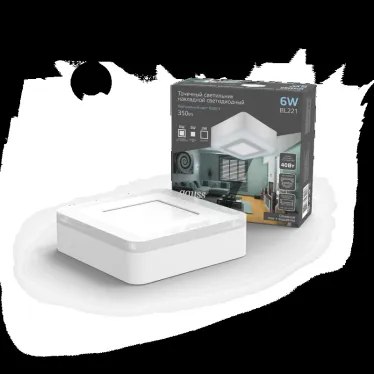 Светильник светодиодный Backlight накладной BL221 Квадрат. Акрил, 3+3W, 4000K, 105*105, | BL221 | Gauss