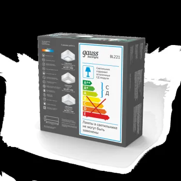 Светильник светодиодный Backlight накладной BL221 Квадрат. Акрил, 3+3W, 4000K, 105*105, | BL221 | Gauss