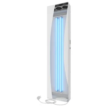 Рециркуляторы АНТИВИРУС ПРОМ 2x30Вт 160м2. Закрытого типа, для напольного размещения, цвет белый лотос, со счетчиком