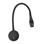 ULT-F22-3W/4000K IP20 BLACK Светильник светодиодный настенный гибкий для интерьерного освещения. 85-265В. Белый Свет (4000К). Черный. TM
