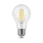                  Лампа светодиодная филаментная LED 10 Вт 970 лм 4100К А60 груша нейтральный E27 AC 220В прозрачная колба Black Filament Gauss
               