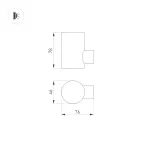 Светильник светодиодный LGD-RAY-WALL-R46-3W Day4000 (GR, 24 deg, 230V) (ARL, IP65 металл, 3 года)