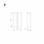 Светильник светодиодный LGD-STRIPE-3W Warm2700 (GR, 20 deg, 230V) (ARL, IP65 металл, 3 года)