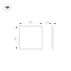 Светильник DL-TITAN-S600x600-40W Day4000 (WH, 120 deg, CRI90, 230V) (Arlight, IP54 Металл, 5 лет)