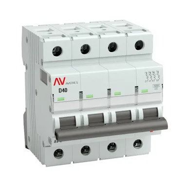 Выключатель автоматический AV-10 4P 40A (D) 10kA AVERES