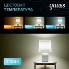 Лампа светодиодная LED 16 Вт 1520 лм 4100К А60 груша нейтральный E27 AC 220В Black Gauss