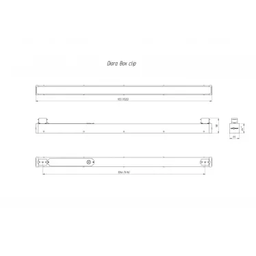 Светильник Box SE 60/6000 opal 6K Black clip Т-1500