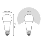 Лампа светодиодная LED 16 Вт 1520 лм 4100К А60 груша нейтральный E27 AC 220В Black Gauss