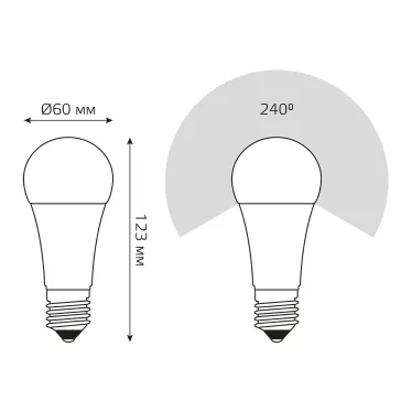Лампа светодиодная LED 16 Вт 1520 лм 4100К А60 груша нейтральный E27 AC 220В Black Gauss