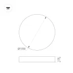 Светильник SP-PLATO-R1000-115W Day4000 (WH, 120 deg, 230V) (IP20 металл, 5 лет)