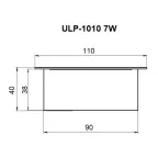 Светильник светодиодный потолочный встраиваемый ДПО ULP-1010 7W/4000К IP40 GRILYATO WHITE. Белый свет (4000K). 788Лм. Для ячеек 100x100мм. Корпус белый. В комплекте с и/п. ТМ Uniel